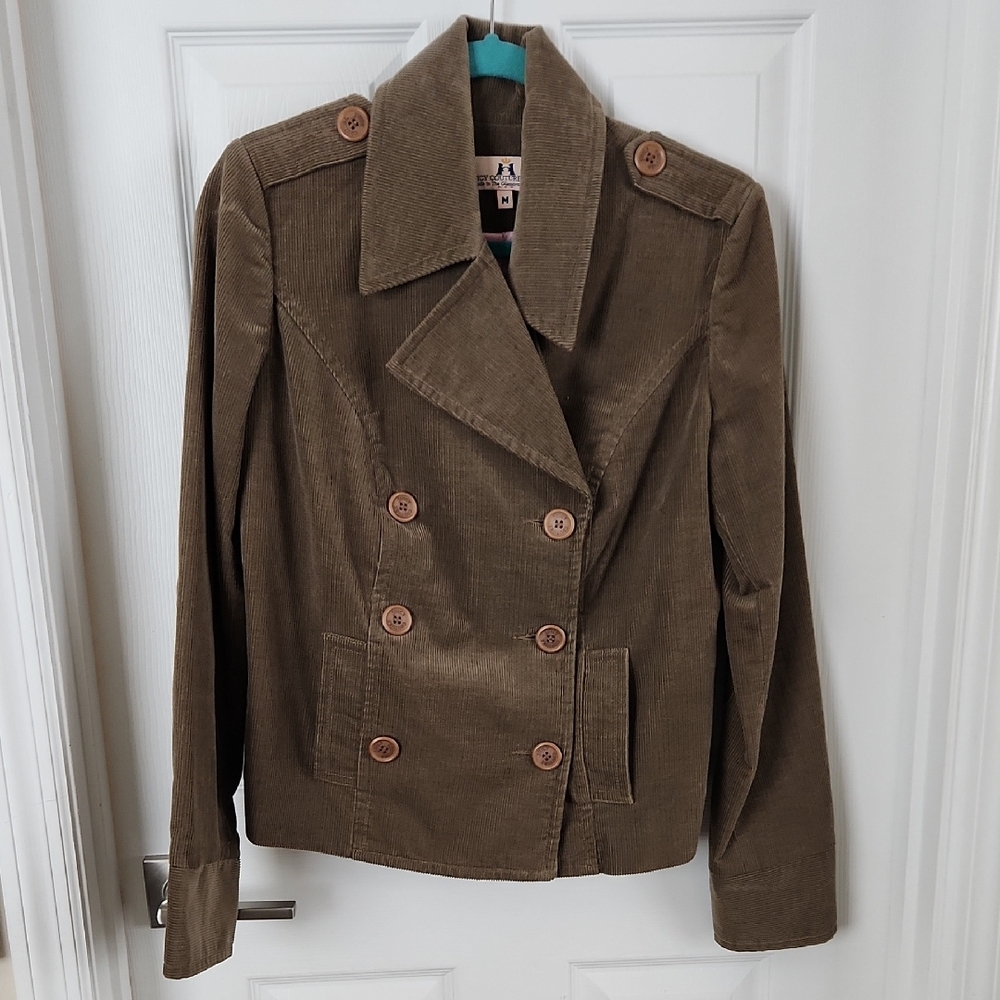 Juicy Couture Brown Corduroy Pea Coat